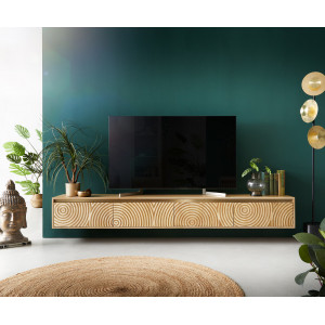 CIRCULO prémium mangófa fali TV-szekrény - 175/220cm