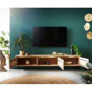 CIRCULO prémium mangófa fali TV-szekrény - 175/220cm