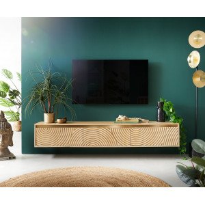CIRCULO prémium mangófa fali TV-szekrény - 175/220cm