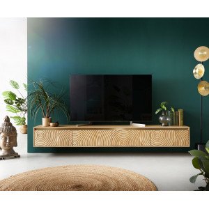 CIRCULO prémium mangófa fali TV-szekrény - 175/220cm