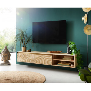 CIRCULO-II prémium mangófa fali TV-szekrény - 175/220cm