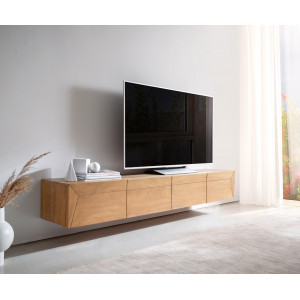 KENNEDY prémium akác fali TV-szekrény - 200/220cm