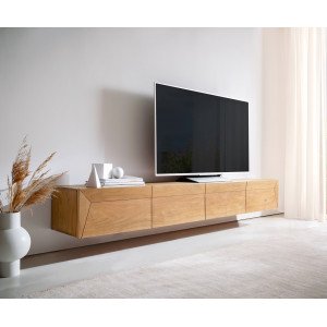KENNEDY prémium akác fali TV-szekrény - 220cm