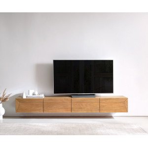 KENNEDY prémium akác fali TV-szekrény - 220cm
