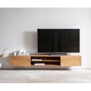 KENNEDY-II prémium akác fali TV-szekrény - 200/240cm