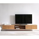 KENNEDY-II prémium akác fali TV-szekrény - 200/240cm