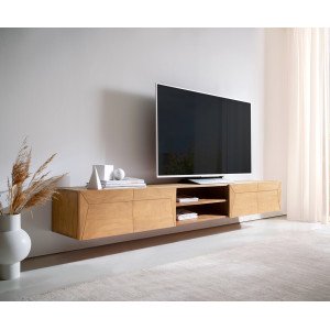 KENNEDY-II prémium akác fali TV-szekrény - 200/240cm