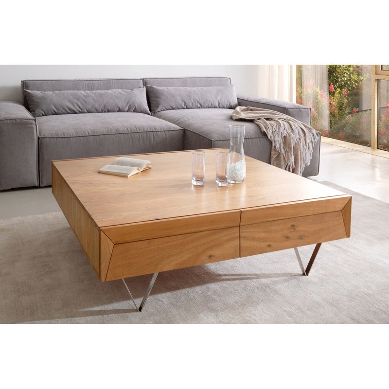 KENNEDY prémium akác dohányzóasztal - 115cm