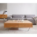 KENNEDY prémium akác dohányzóasztal - 115cm