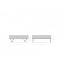 KENNEDY prémium akác dohányzóasztal - 115cm