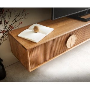 SURIMU prémium akác fali TV-szekrény - 175/240cm