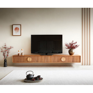SURIMU prémium akác fali TV-szekrény - 175/240cm