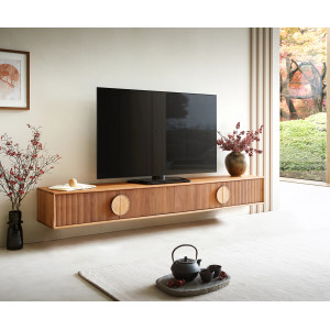 SURIMU prémium akác fali TV-szekrény - 175/240cm