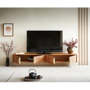 SURIMU prémium akác fali TV-szekrény - 175/240cm