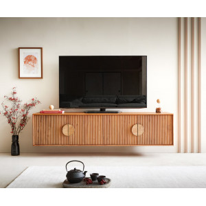 SURIMU prémium akác fali TV-szekrény - 175/240cm