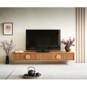SURIMU prémium akác fali TV-szekrény - 175/240cm