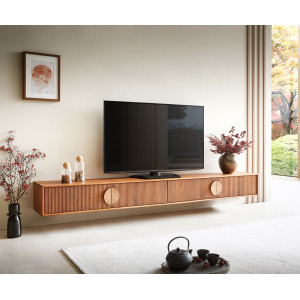 SURIMU prémium akác fali TV-szekrény - 175/240cm