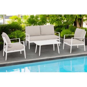 NEBULA prémium kültéri szett - fehér/beige BIZZOTTO