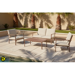 KENNETH prémium kültéri szett - barna/beige BIZZOTTO