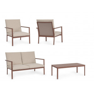 KENNETH prémium kültéri szett - barna/beige