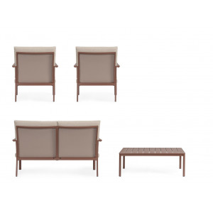 KENNETH prémium kültéri szett - barna/beige