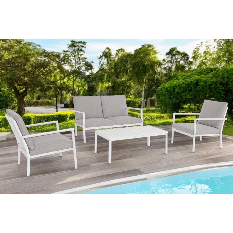 KENNETH prémium kültéri szett - fehér/szürke