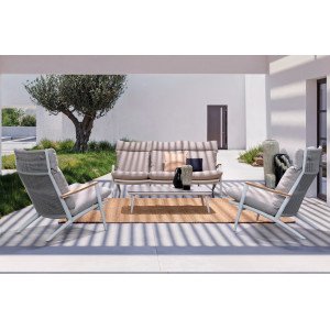 IBISCO prémium kültéri szett - fehér/greige BIZZOTTO