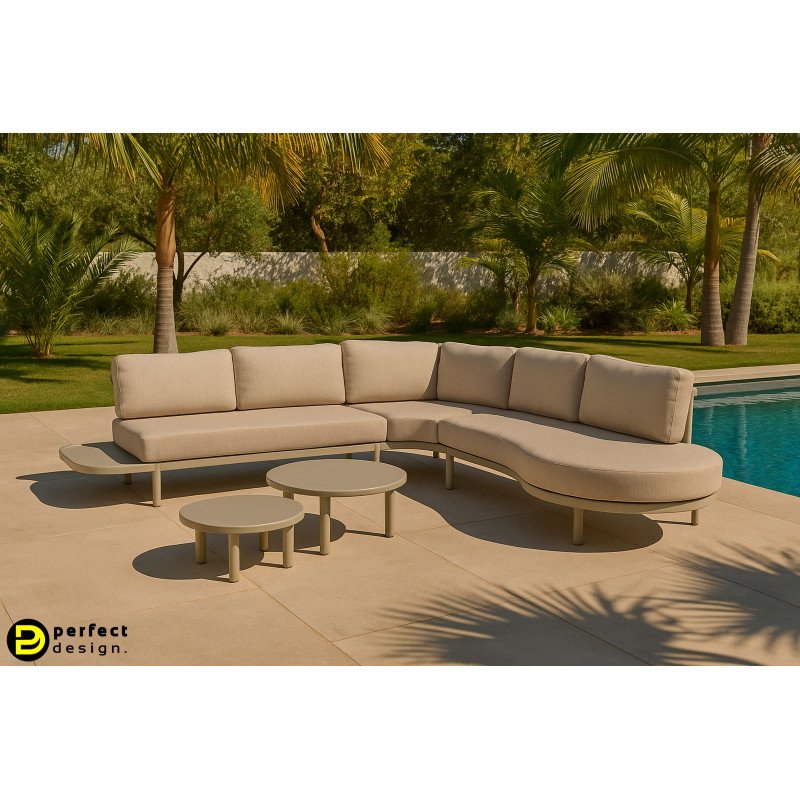 HERONE prémium kültéri kanapé - taupe