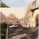 HERONE prémium kültéri kanapé - taupe