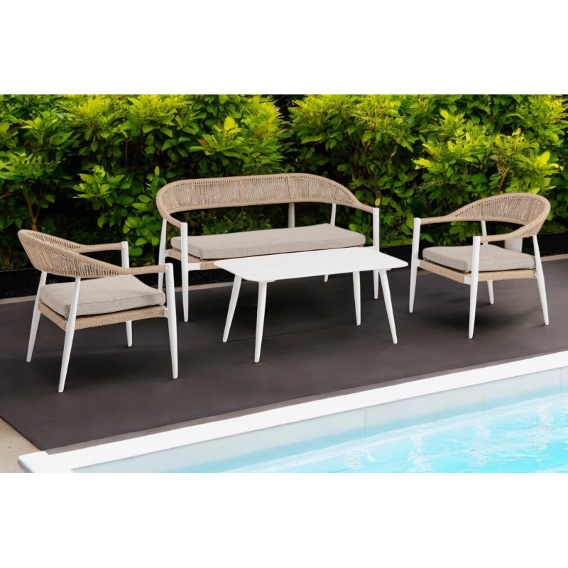 JANDIA prémium kültéri szett - fehér/beige