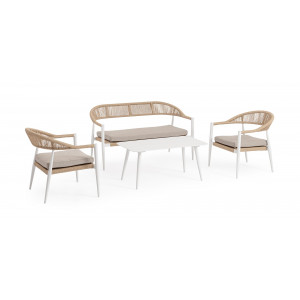 JANDIA prémium kültéri szett - fehér/beige