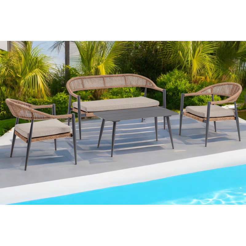 JANDIA prémium kültéri szett - antracit/beige