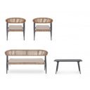 JANDIA prémium kültéri szett - antracit/beige