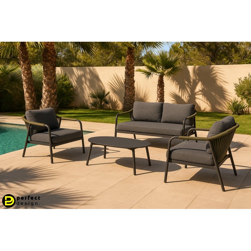 MIRAVET prémium kültéri szett - antracit/zöld