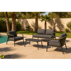 MIRAVET prémium kültéri szett - antracit/zöld BIZZOTTO