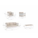 ULISES prémium kültéri szett - fehér/beige