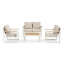 LEANDRO prémium kültéri szett - fehér/beige