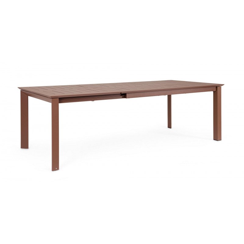 KONNOR prémium bővíthető kültéri étkezőasztal - 160-240cm - barna