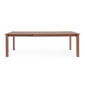 KONNOR prémium bővíthető kültéri étkezőasztal - 160-240cm - barna