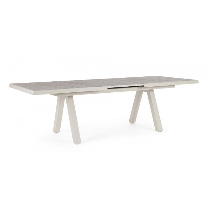 KRION prémium bővíthető kültéri kerámia étkezőasztal - 205-265cm - taupe