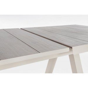 KRION prémium bővíthető kültéri kerámia étkezőasztal - 205-265cm - taupe