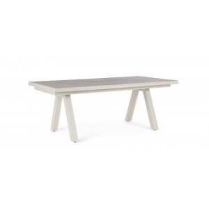 KRION prémium bővíthető kültéri kerámia étkezőasztal - 205-265cm - taupe