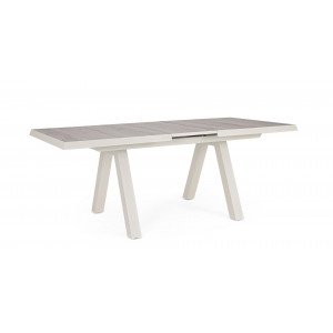 KRION prémium bővíthető kültéri kerámia étkezőasztal - 163-203cm - taupe BIZZOTTO
