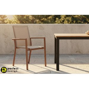 KONNOR prémium kültéri szék - barna BIZZOTTO