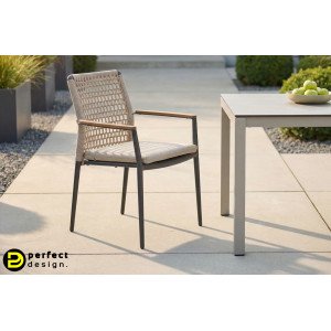 MADDOX exkluzív kültéri szék - antracit BIZZOTTO