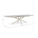 PASCAL prémium bővíthető kültéri étkezőasztal - 200-260cm -szürke