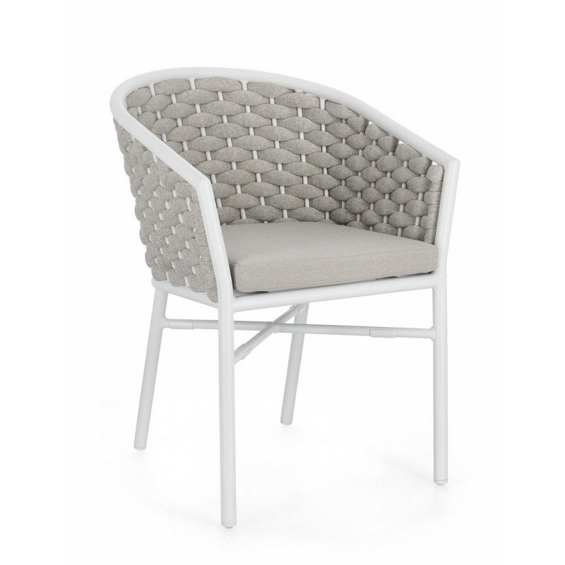 MARGALIDA exkluzív kültéri szék - szürke/fehér