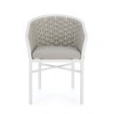 MARGALIDA exkluzív kültéri szék - szürke/fehér