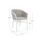 MARGALIDA exkluzív kültéri szék - szürke/fehér