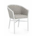 MARGALIDA exkluzív kültéri szék - szürke/fehér